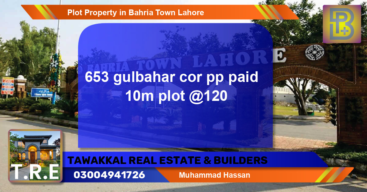 Residential Plot for Sale in Bahria Town, Lahore - (BP-50693)