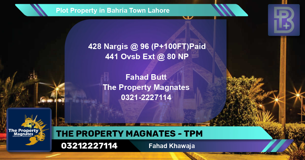 Residential Plot for Sale in Bahria Town, Lahore - (BP-50706)