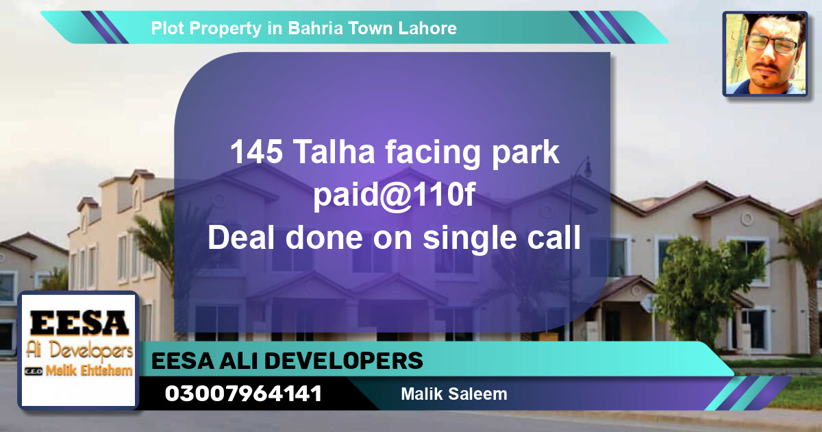 Residential Plot for Sale in Bahria Town, Lahore - (BP-50727)