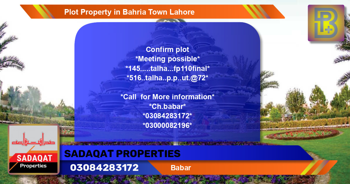 Residential Plot for Sale in Bahria Town, Lahore - (BP-50747)