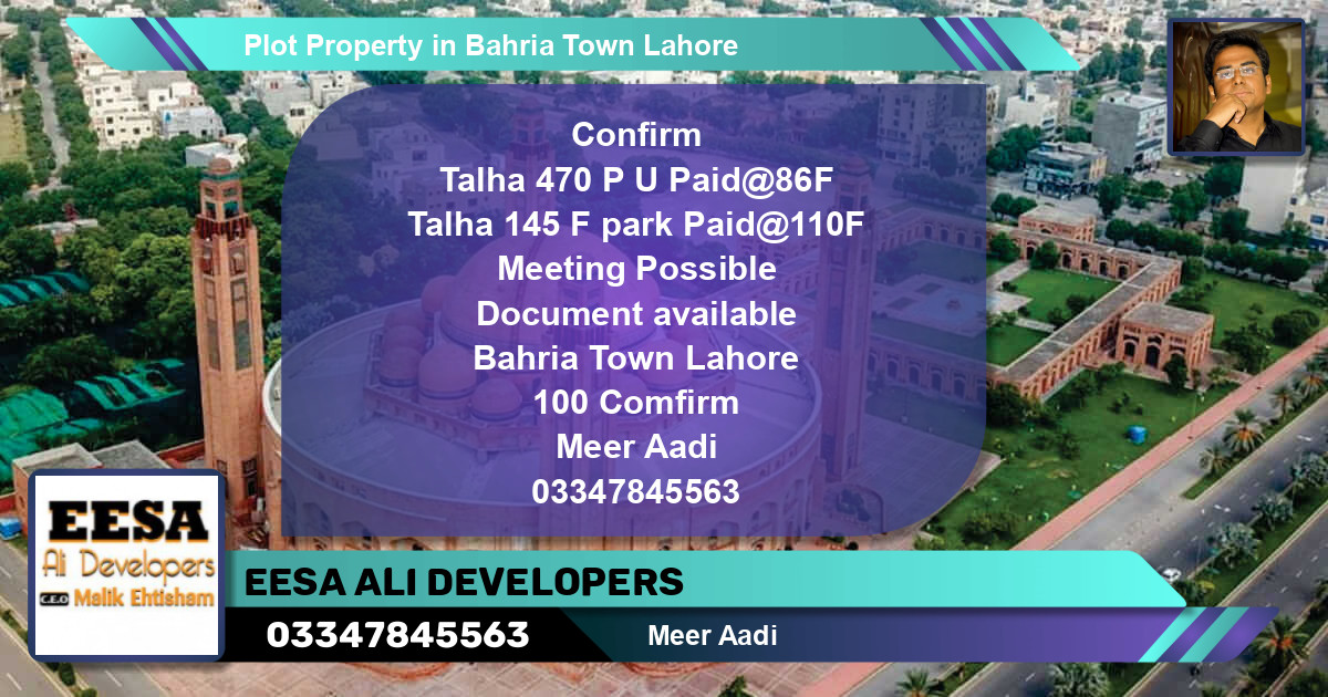 Residential Plot for Sale in Bahria Town, Lahore - (BP-50775)