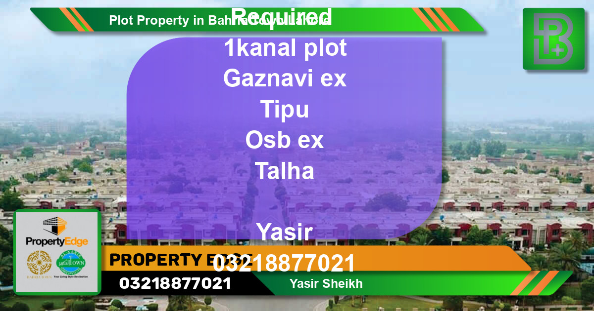 Residential Plot for Sale in Bahria Town, Lahore - (BP-50814)