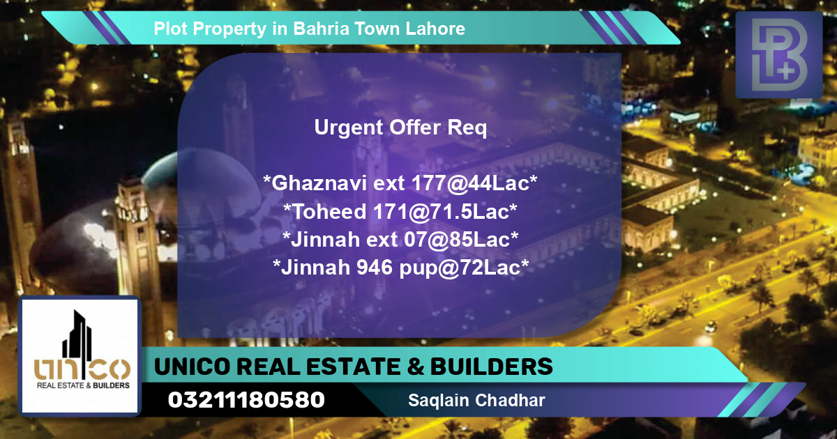 Residential Plot for Sale in Bahria Town, Lahore - (BP-50842)