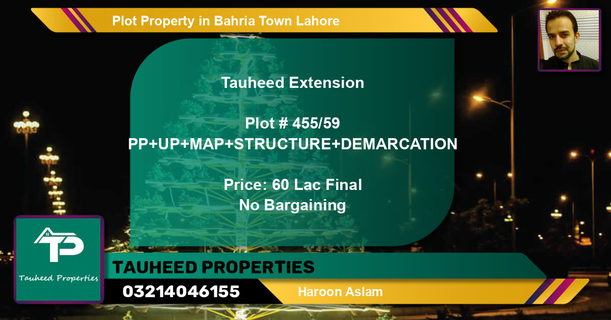 Residential Plot for Sale in Bahria Town, Lahore - (BP-50855)