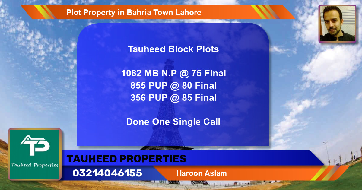 Residential Plot for Sale in Bahria Town, Lahore - (BP-50860)