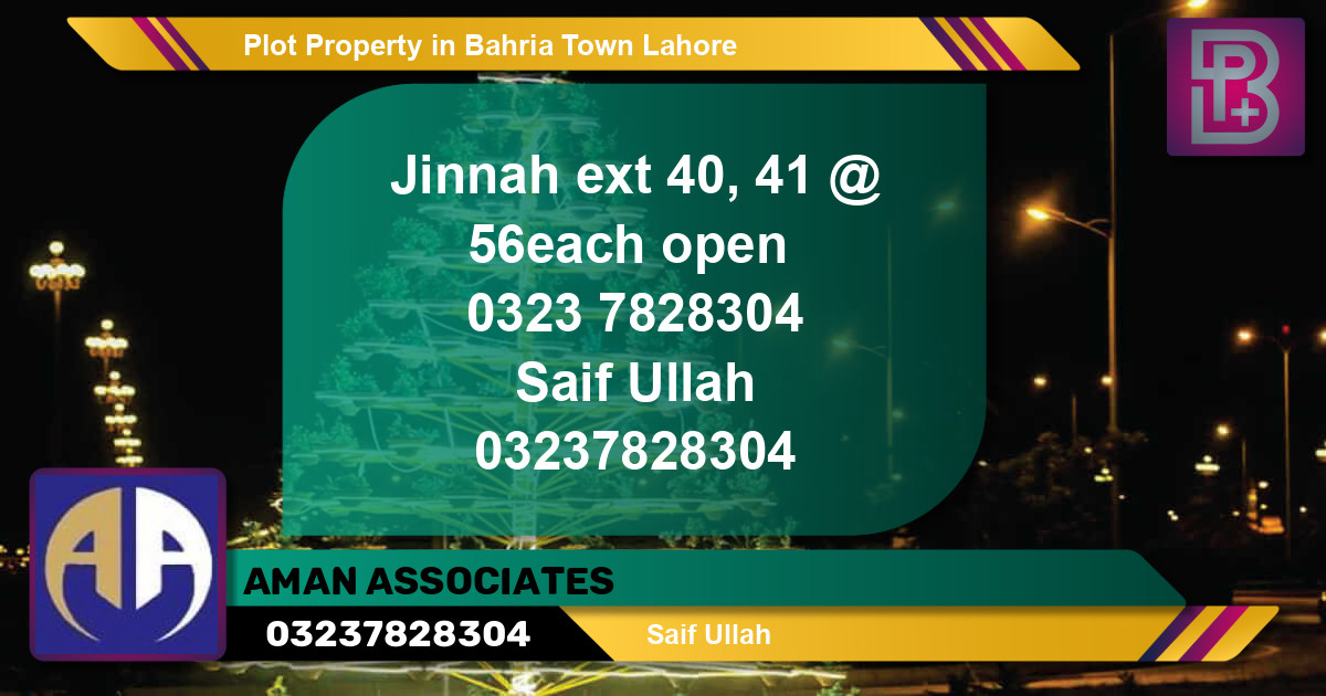 Residential Plot for Sale in Bahria Town, Lahore - (BP-50864)