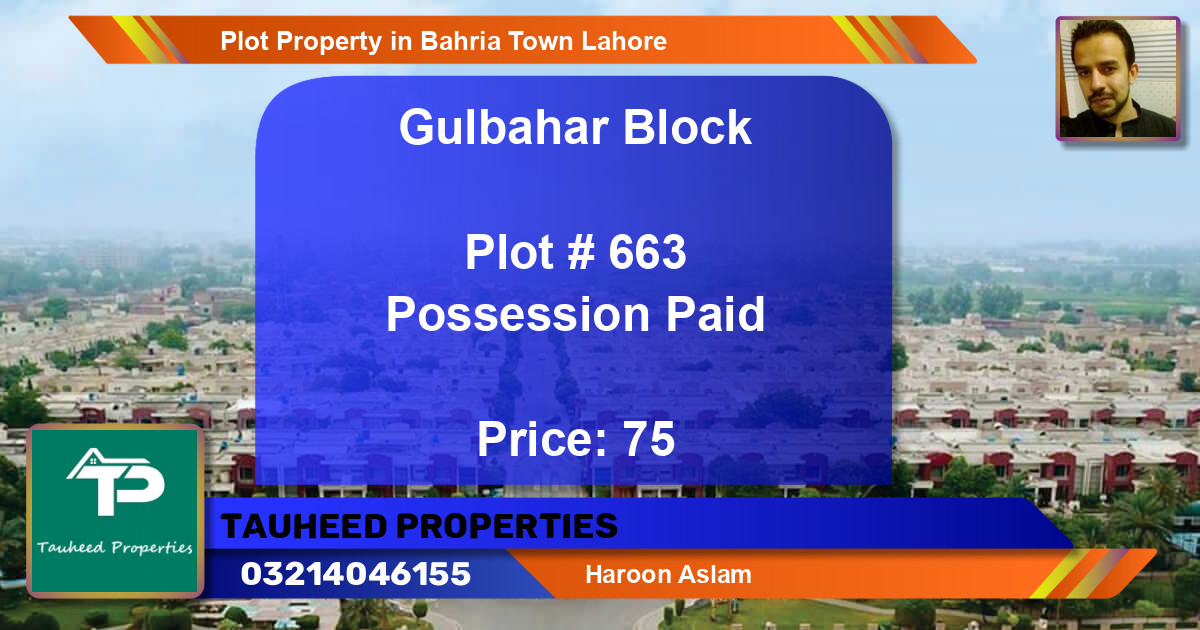 Residential Plot for Sale in Bahria Town, Lahore - (BP-50865)