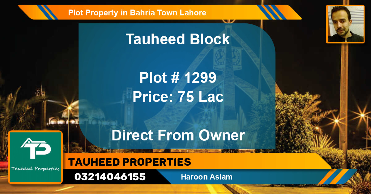 Residential Plot for Sale in Bahria Town, Lahore - (BP-50868)