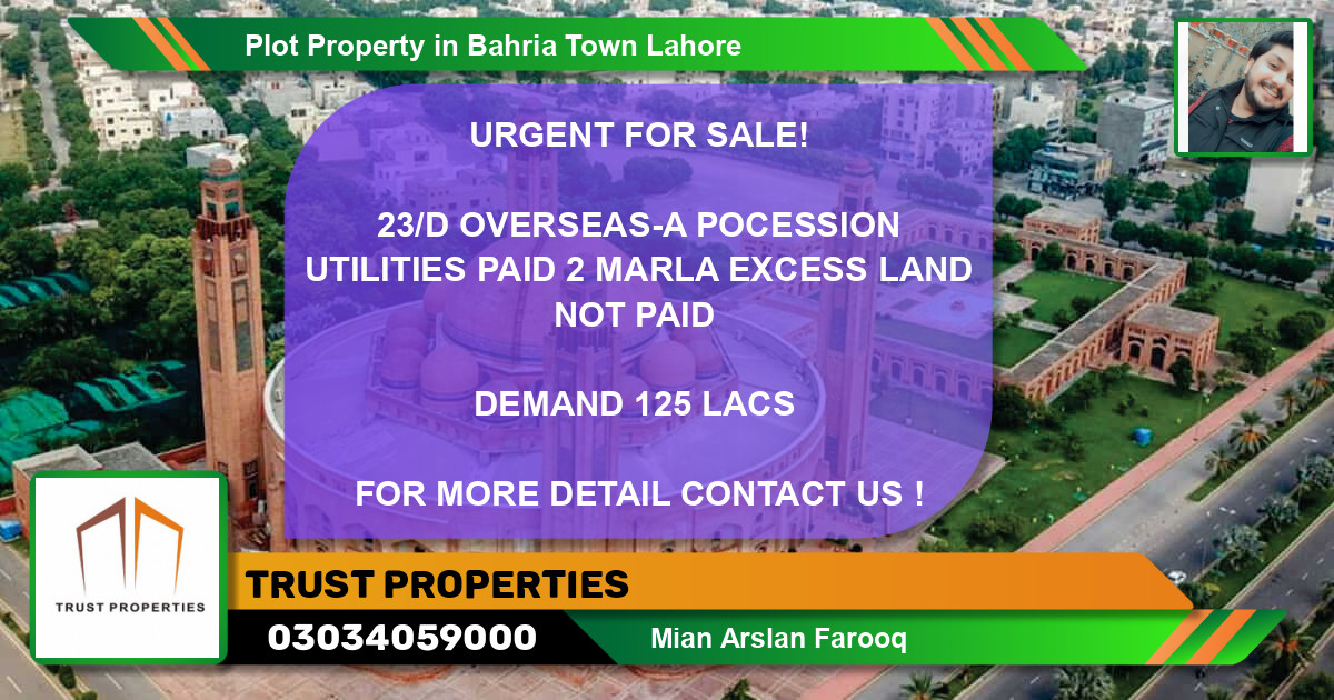Residential Plot for Sale in Bahria Town, Lahore - (BP-50886)