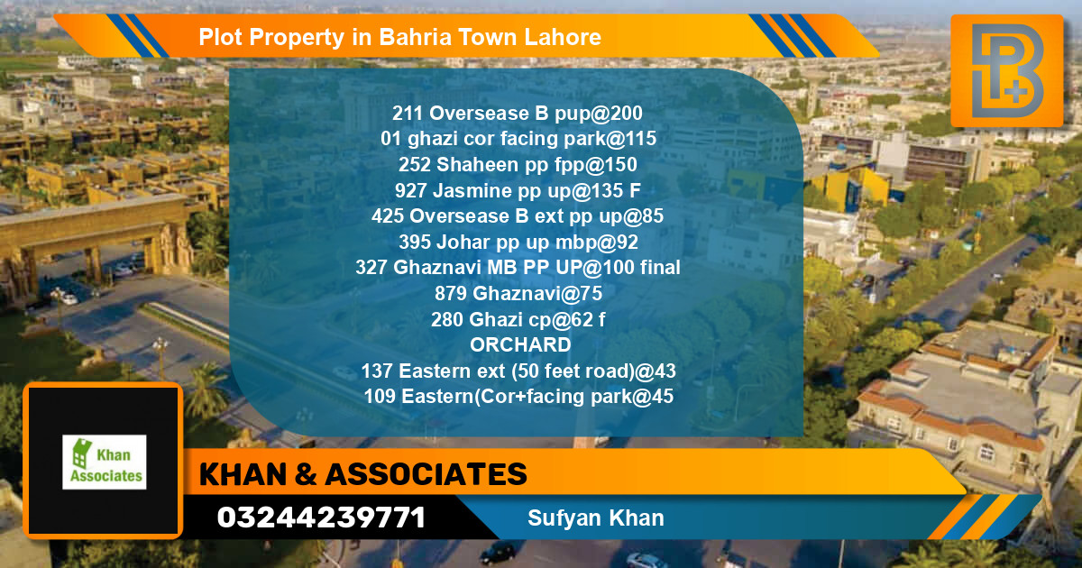 Residential Plot for Sale in Bahria Town, Lahore - (BP-50889)