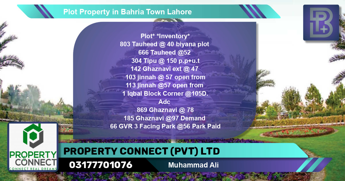 Residential Plot for Sale in Bahria Town, Lahore - (BP-50891)