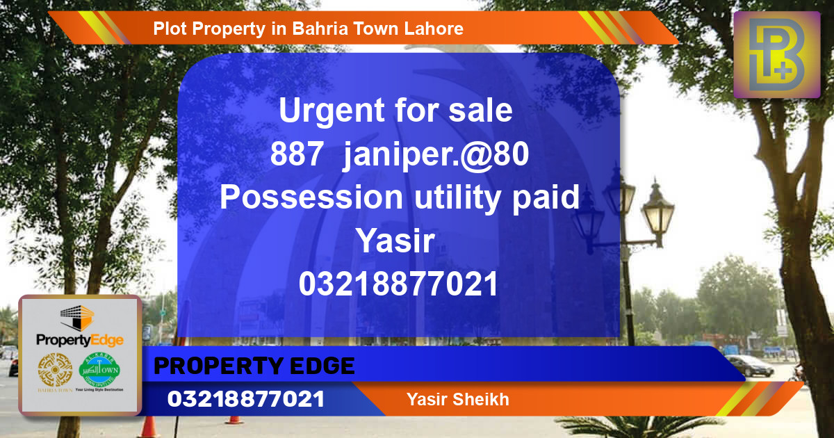 Residential Plot for Sale in Bahria Town, Lahore - (BP-50918)