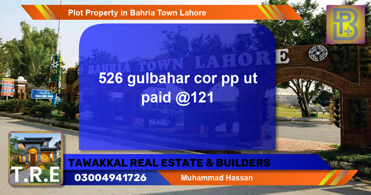 Residential Plot for Sale in Bahria Town, Lahore - (BP-50926)