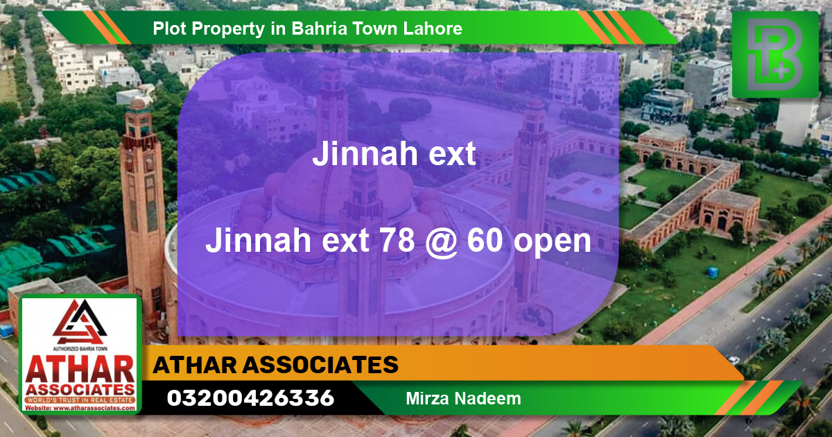 Residential Plot for Sale in Bahria Town, Lahore - (BP-50951)
