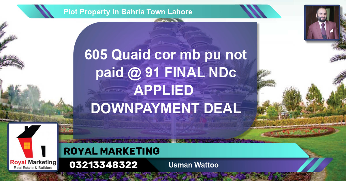 Residential Plot for Sale in Bahria Town, Lahore - (BP-50963)