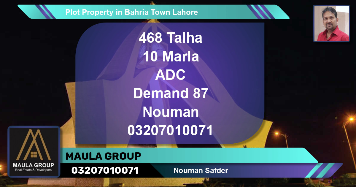 Residential Plot for Sale in Bahria Town, Lahore - (BP-50981)