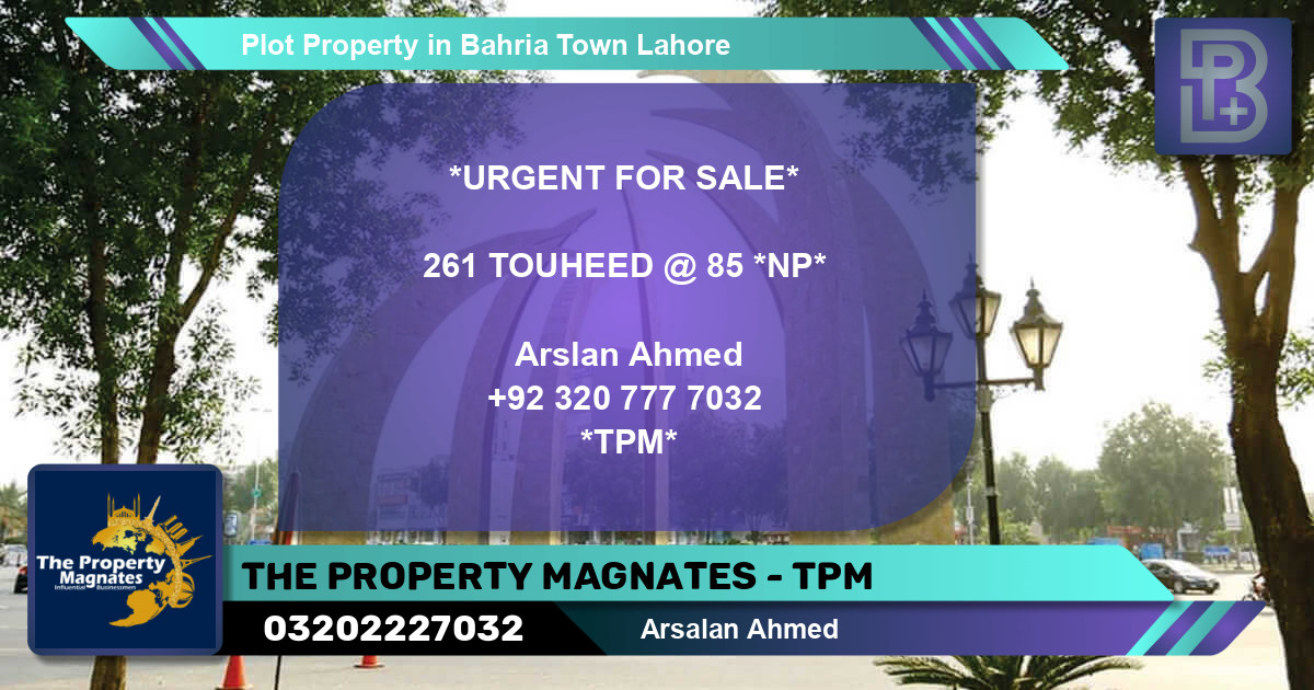 Residential Plot for Sale in Bahria Town, Lahore - (BP-51015)