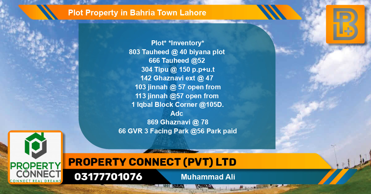 Residential Plot for Sale in Bahria Town, Lahore - (BP-51038)