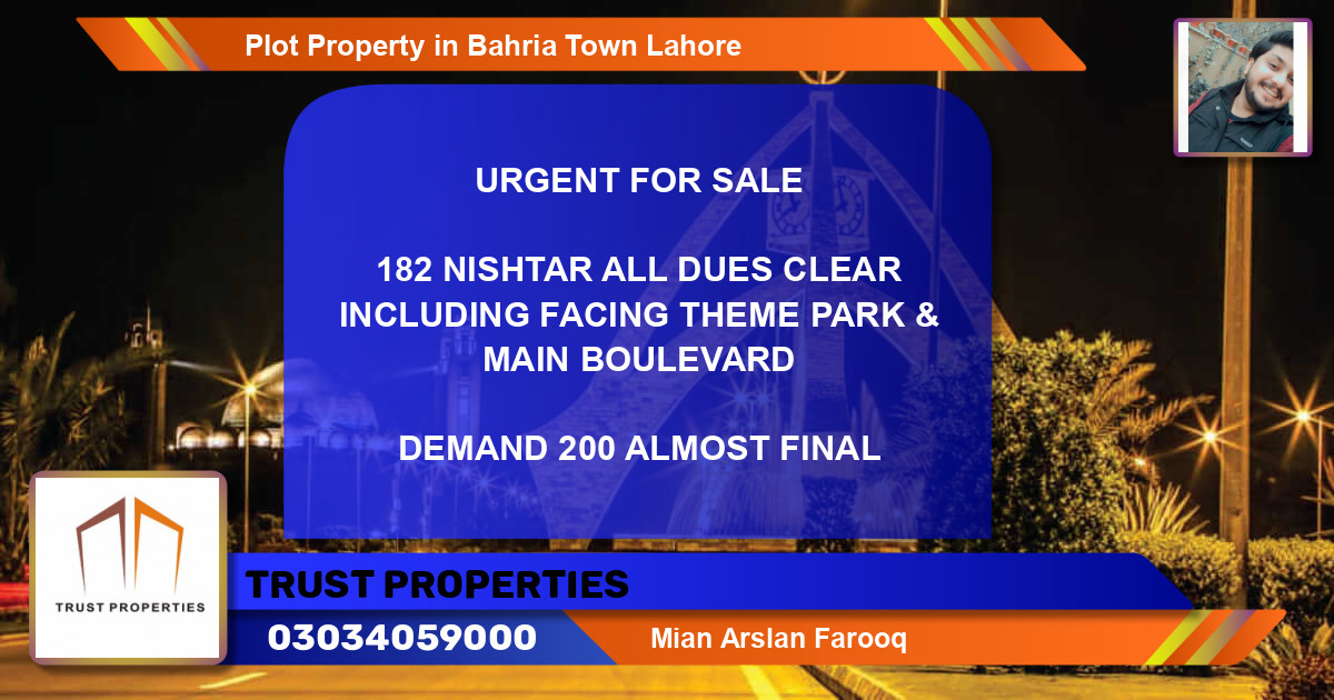 Residential Plot for Sale in Bahria Town, Lahore - (BP-51145)