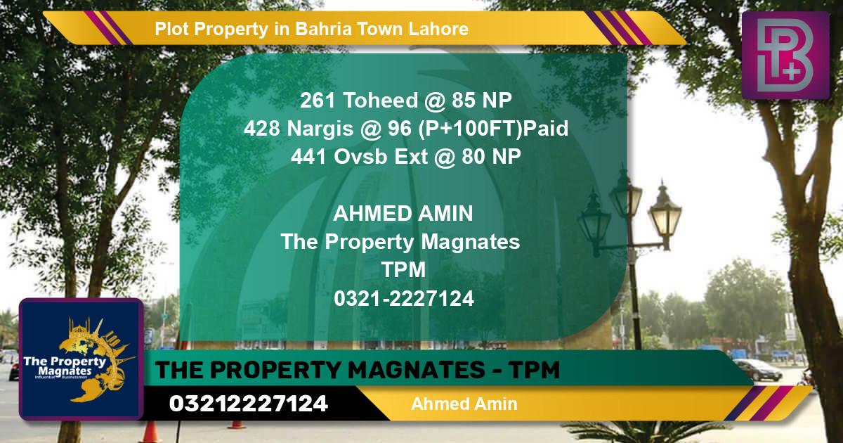 Residential Plot for Sale in Bahria Town, Lahore - (BP-51163)