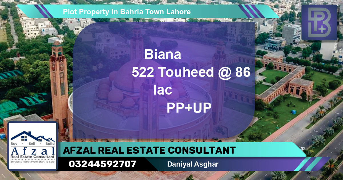 Residential Plot for Sale in Bahria Town, Lahore - (BP-51165)