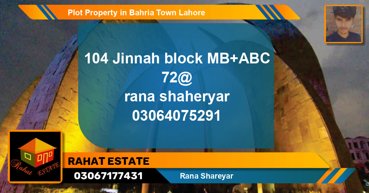 Residential Plot for Sale in Bahria Town, Lahore - (BP-51171)