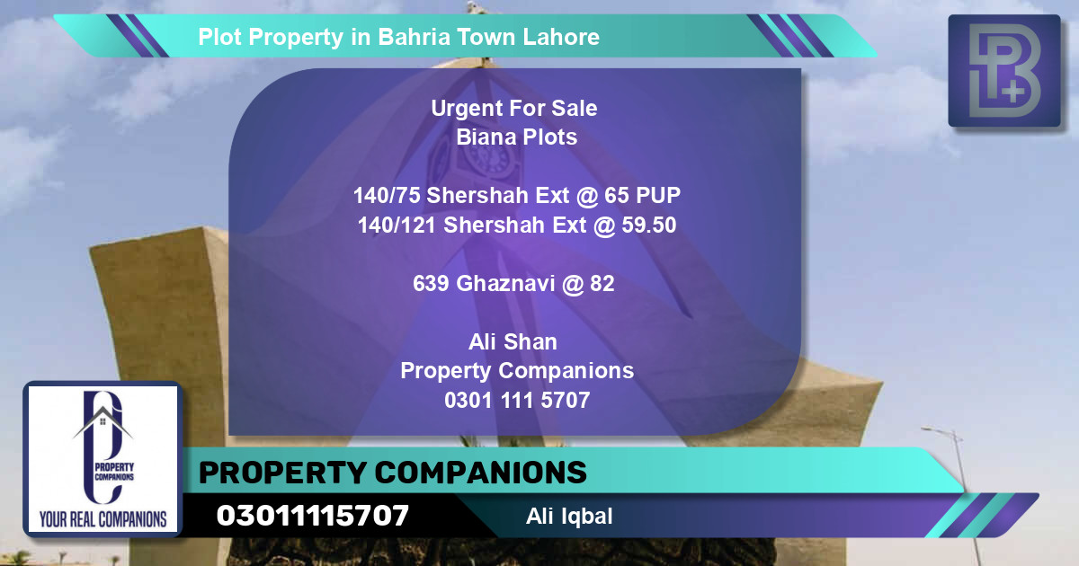 Residential Plot for Sale in Bahria Town, Lahore - (BP-51188)