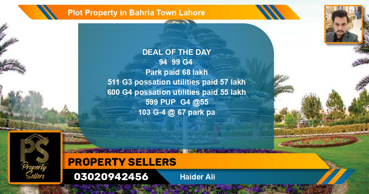 Residential Plot for Sale in Bahria Town, Lahore - (BP-51189)