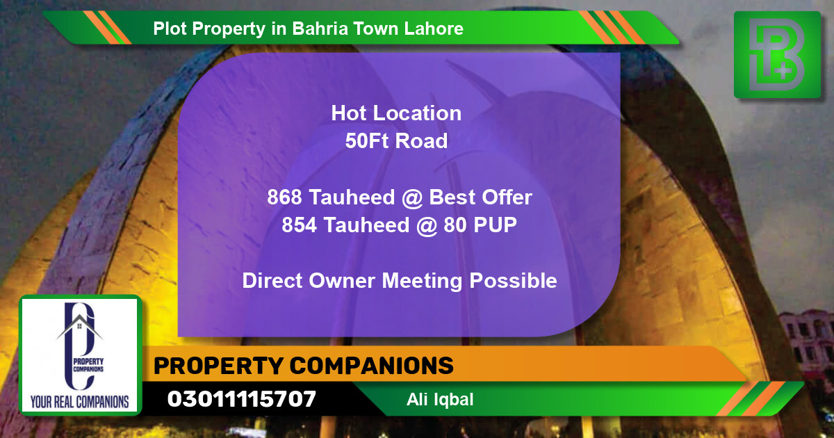 Residential Plot for Sale in Bahria Town, Lahore - (BP-51191)
