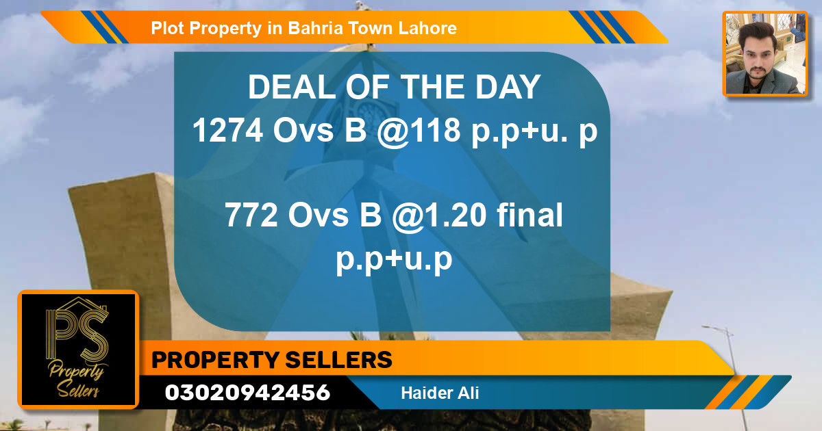 Residential Plot for Sale in Bahria Town, Lahore - (BP-51211)