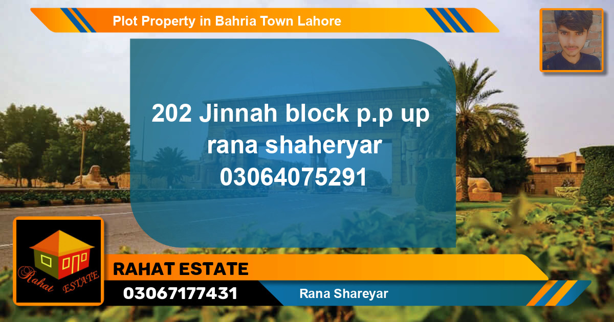 Residential Plot for Sale in Sector E - Jinnah Block -  Bahria Town, Lahore - (BP-51223)