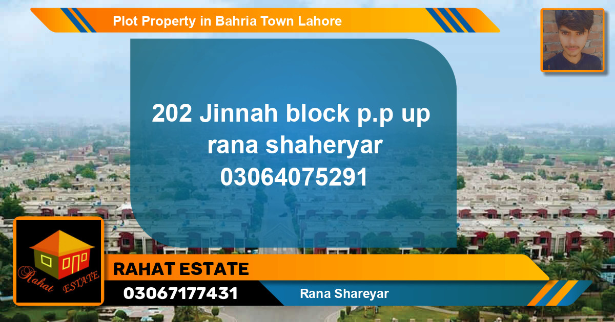 Residential Plot for Sale in Sector E - Jinnah Block -  Bahria Town, Lahore - (BP-51224)