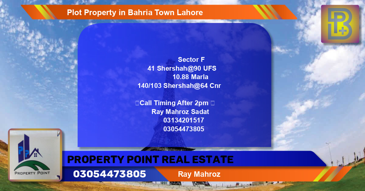 Residential Plot for Sale in Bahria Town, Lahore - (BP-51231)
