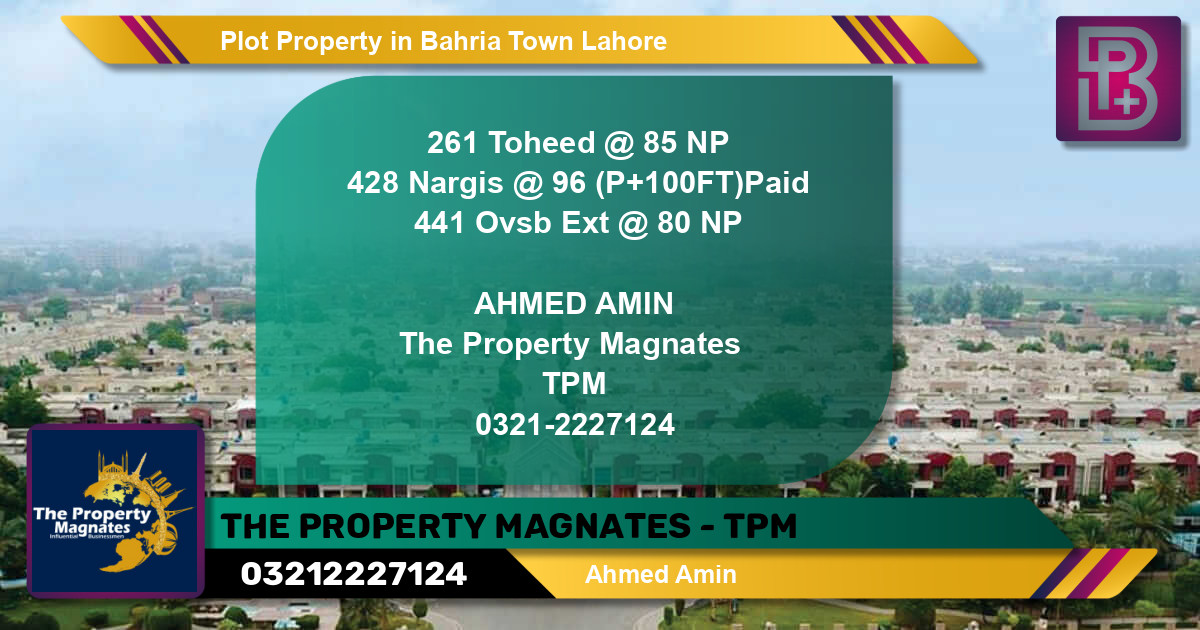 Residential Plot for Sale in Bahria Town, Lahore - (BP-51295)