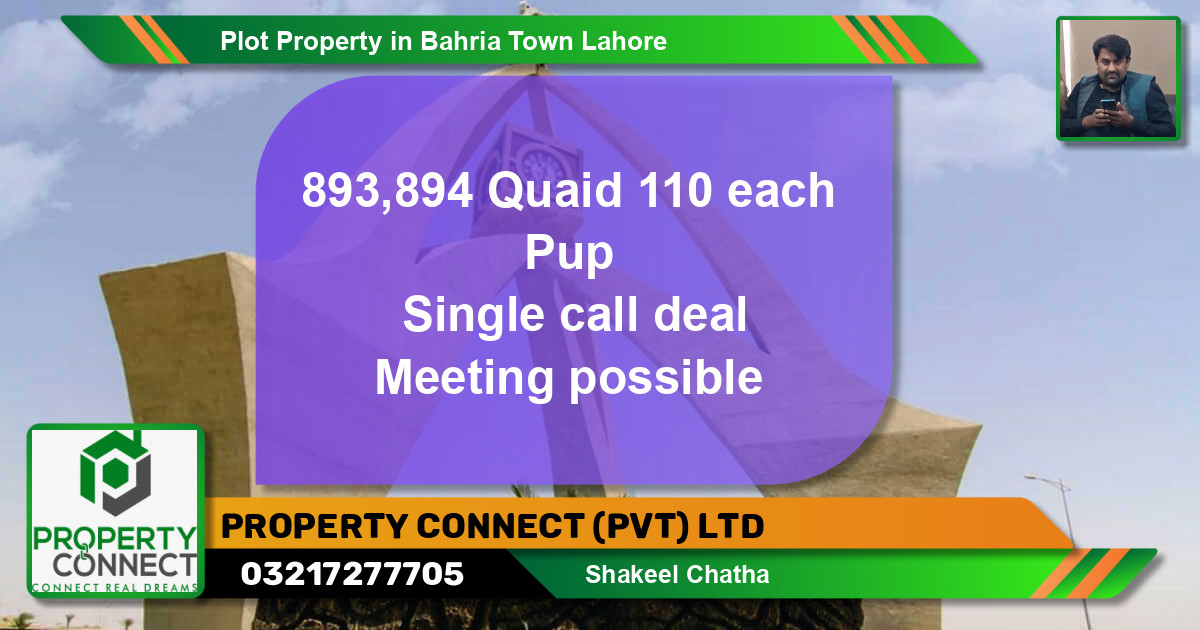 Residential Plot for Sale in Bahria Town, Lahore - (BP-51322)