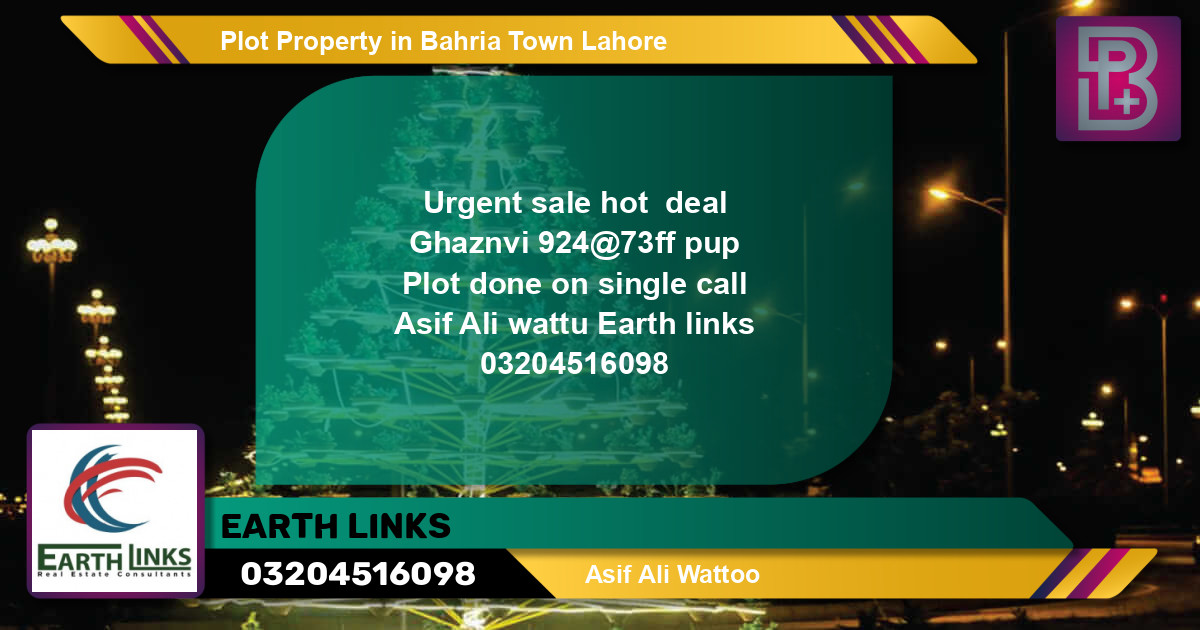 Residential Plot for Sale in Bahria Town, Lahore - (BP-51331)