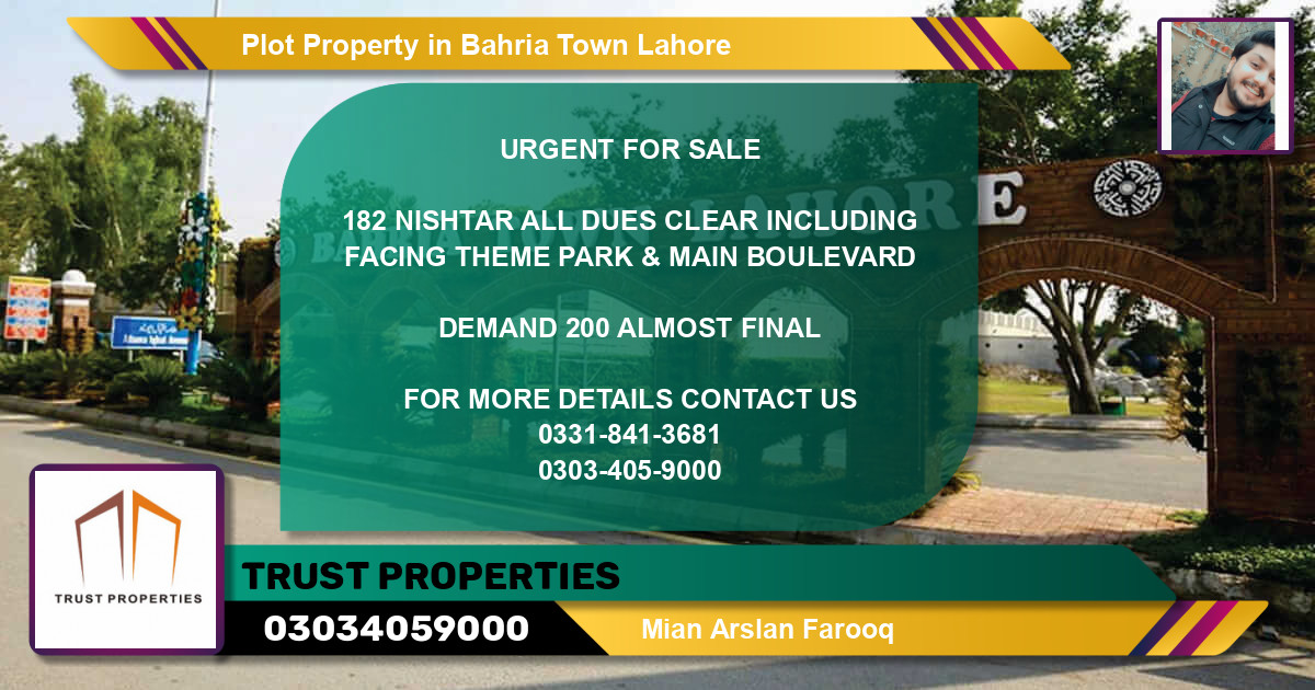 Residential Plot for Sale in Bahria Town, Lahore - (BP-51338)