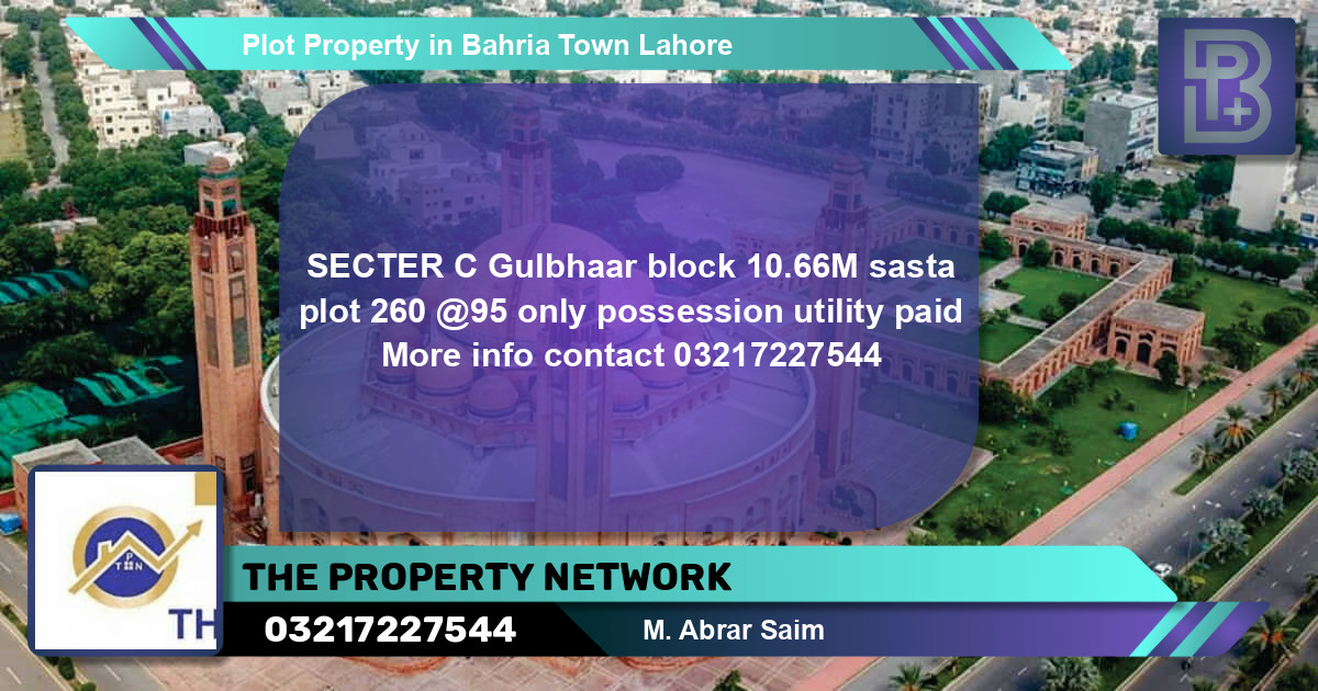 Residential Plot for Sale in Bahria Town, Lahore - (BP-51343)