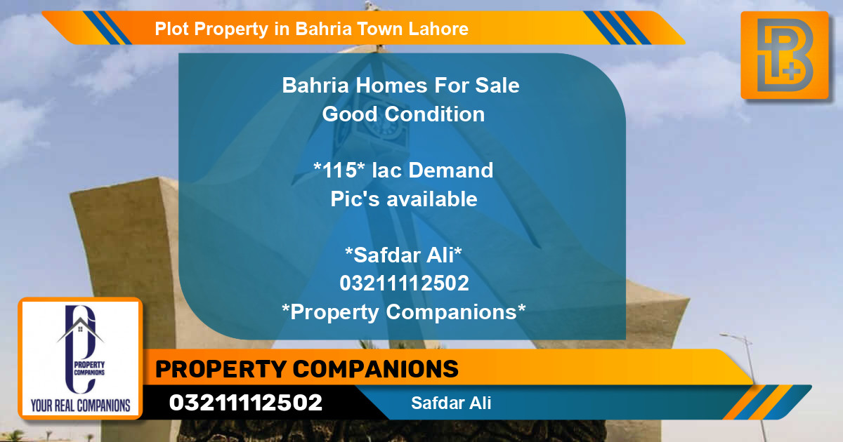 Residential Plot for Sale in Bahria Town, Lahore - (BP-51356)
