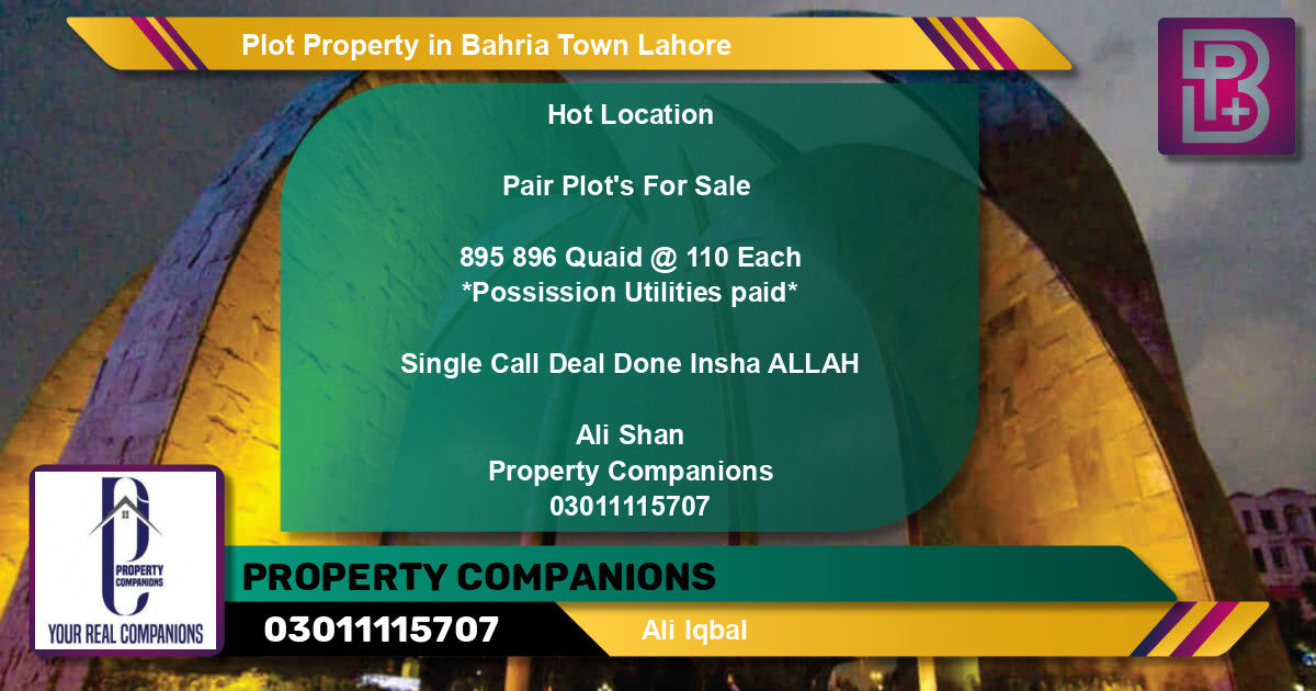 Residential Plot for Sale in Bahria Town, Lahore - (BP-51364)