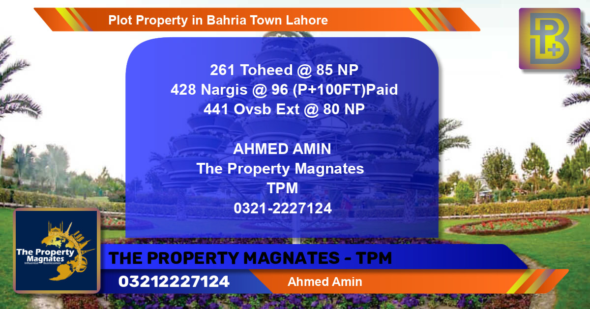 Residential Plot for Sale in Bahria Town, Lahore - (BP-51370)