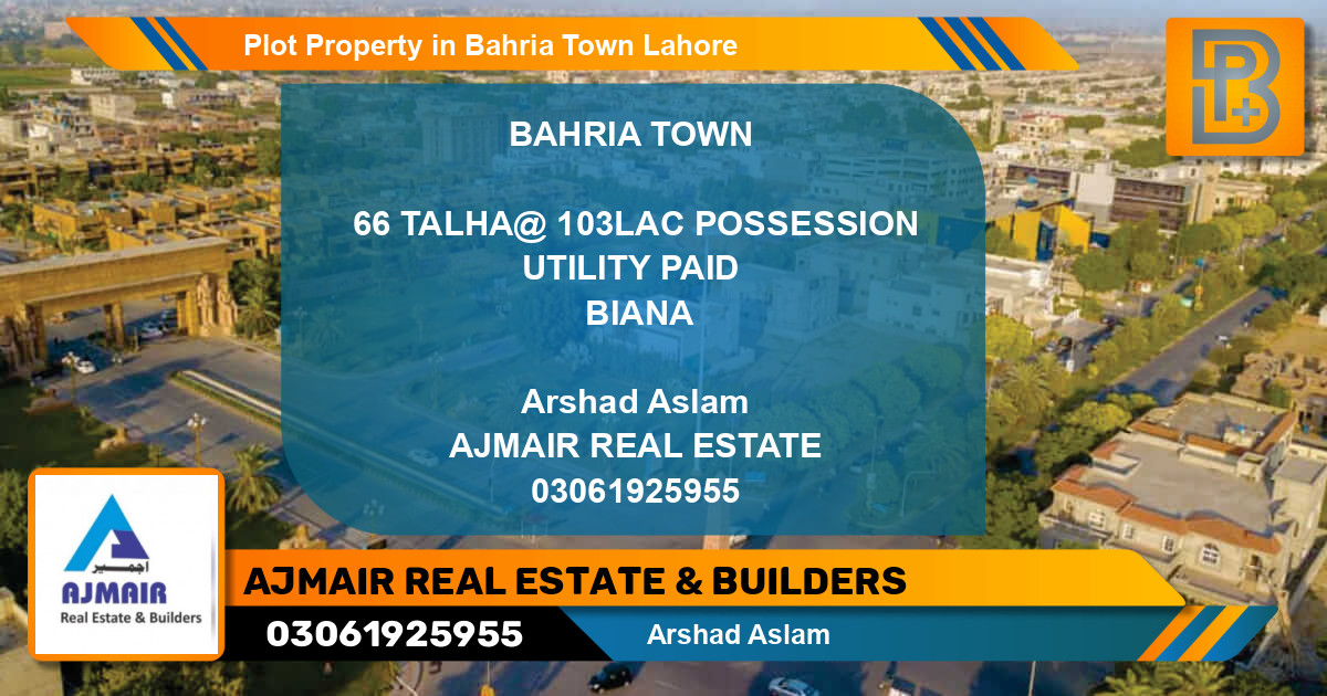 Residential Plot for Sale in Bahria Town, Lahore - (BP-51379)