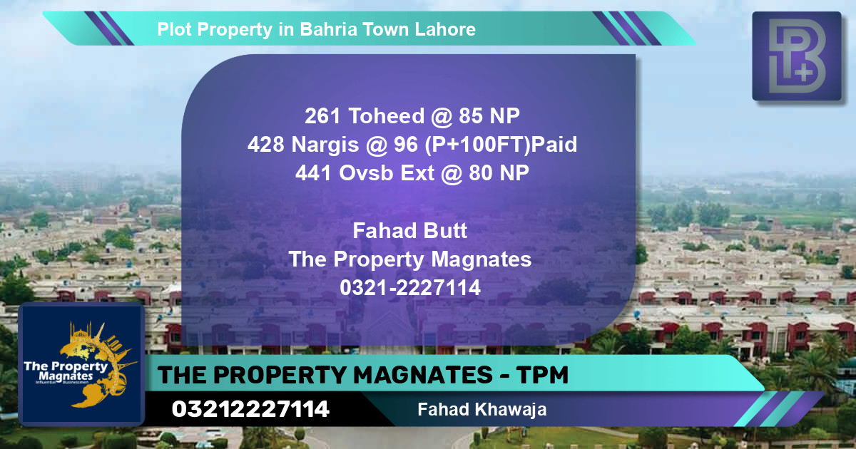 Residential Plot for Sale in Bahria Town, Lahore - (BP-51383)