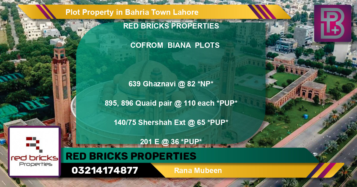 Residential Plot for Sale in Bahria Town, Lahore - (BP-51424)