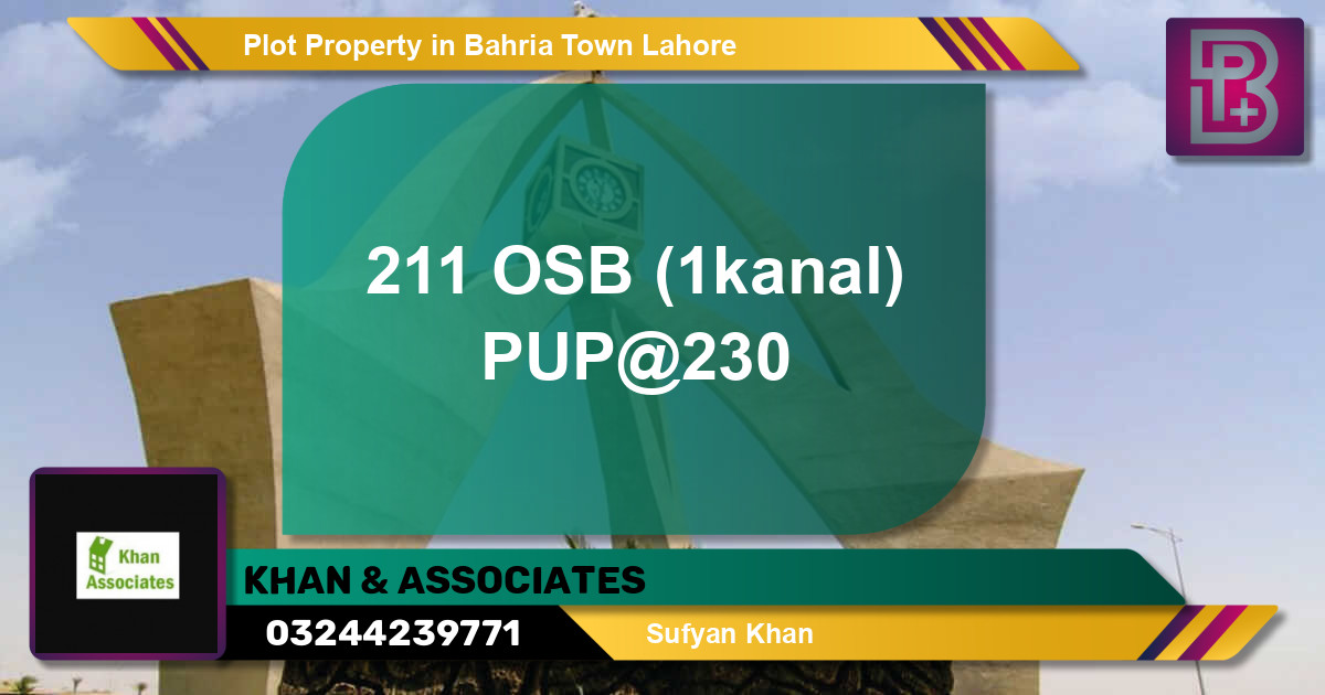 Residential Plot for Sale in Bahria Town, Lahore - (BP-51506)