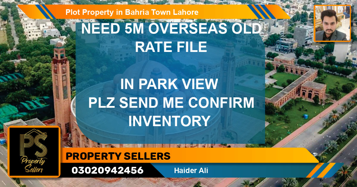 Residential Plot for Sale in Bahria Town, Lahore - (BP-51508)