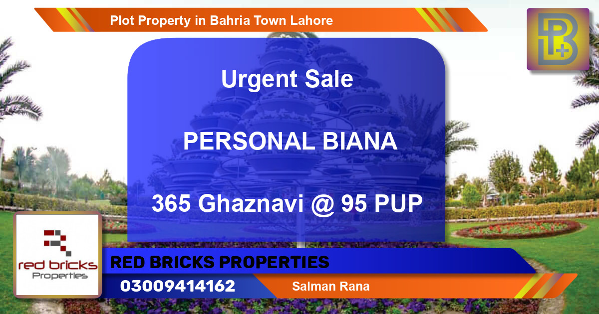 Residential Plot for Sale in Bahria Town, Lahore - (BP-51551)