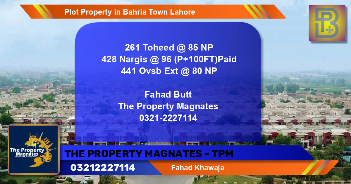 Residential Plot for Sale in Bahria Town, Lahore - (BP-51578)