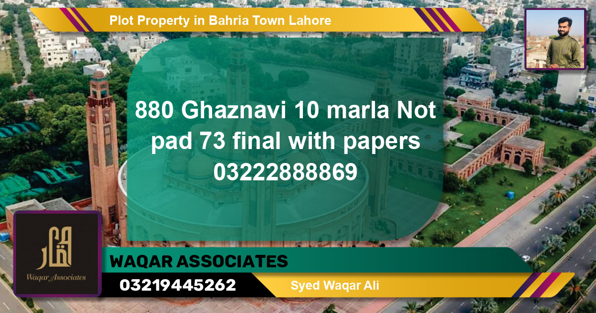 Residential Plot for Sale in Bahria Town, Lahore - (BP-51583)