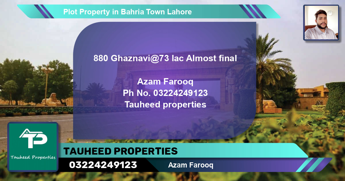 Residential Plot for Sale in Bahria Town, Lahore - (BP-51615)
